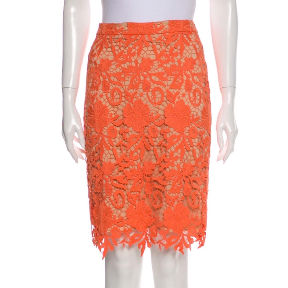 Alice + Olivia Lace Crochet Pattern Knee-Length Skirt • Sz 2 / XS